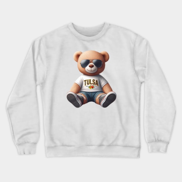 Tulsa Teddy Bear Crewneck Sweatshirt by Americansports